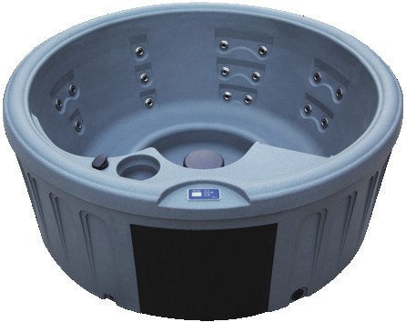 WeeSpa Cercle spa jacuzzi rond 6 places design contemporain — vue extérieure coque polyéthylène rotomoulé circulaire sur terrasse